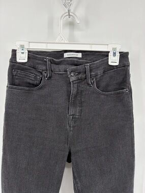 Good American Criss Cross Waist Women's Black Skinny Jeans